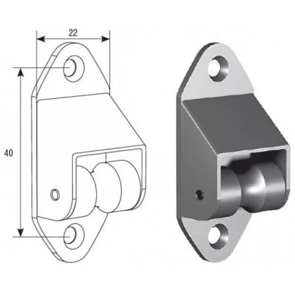 ДОРХАН Направляющая для шнура RT01 белая ДОРХАН Направляющая для шнура RT01 белая