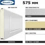 ДОРХАН Панель 575мм Нфиленка260/Нстукко бежевая(RAL1014)/белая(RAL9003), 3F260/S00-1014/9003