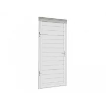 ДОРХАН Дверь DoorHan/880/2050/УЛЬТРА(B)/550/9003 доска/9003 доска/левая/с угловой рамой/серебро/ключ-ключ, DUB-880/550/9003/9003/N/L