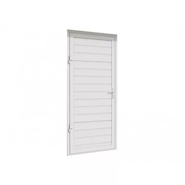 ДОРХАН Дверь DoorHan/980/2050/УЛЬТРА(B)/550/9003 доска/9003 доска/левая/с угловой рамой/серебро/ключ-ключ, DUB-980/550/9003/9003/N/L