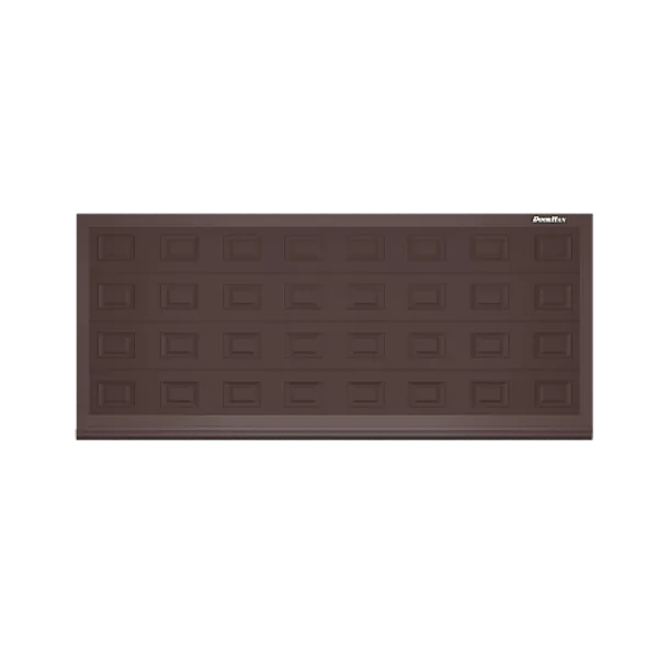ДОРХАН Откатные ворота 4000х1400 цвета RAL 8017 (коричнево-красный) с дизайном 'филенка' без автоматики ДОРХАН Откатные ворота 4000х1400 цвета RAL 8017 (коричнево-красный) с дизайном 'филенка' без автоматики