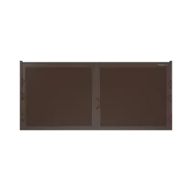 ДОРХАН Распашные ворота 4000х1200 цвета RAL 8017 (коричнево-красный) с дизайном 'доска' с автоматикой