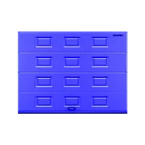 ДОРХАН Секционные ворота стальные 4700х2100 цвета RAL 5005 (синий) с дизайном 'филенка' без автоматики