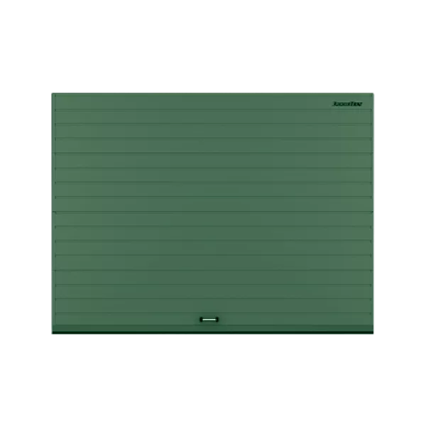 ДОРХАН Секционные ворота стальные 3600х2100 цвета RAL 6005 (зелёный) с дизайном 'доска' без автоматики ДОРХАН Секционные ворота стальные 3600х2100 цвета RAL 6005 (зелёный) с дизайном 'доска' без автоматики