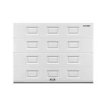 ДОРХАН Секционные ворота стальные 2200х2400 цвета RAL 9003 (белый) с дизайном 'филенка' с автоматикой