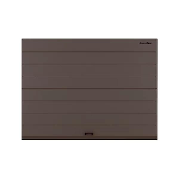 ДОРХАН Секционные ворота стальные 2200х2200 цвета RAL 3000 (коричневый) с дизайном 'широкая центральная полоса' без автоматики ДОРХАН Секционные ворота стальные 2200х2200 цвета RAL 3000 (коричневый) с дизайном 'широкая центральная полоса' без автоматики
