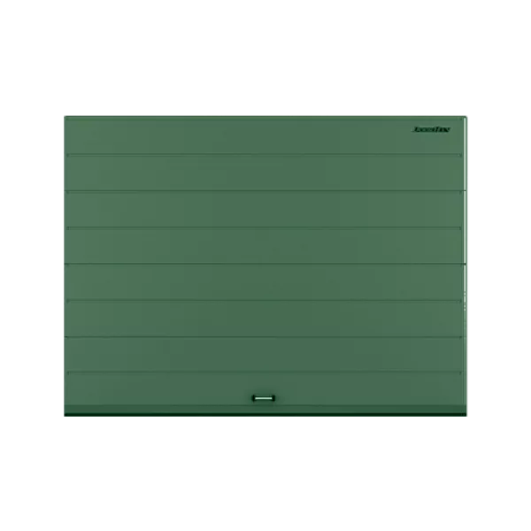 ДОРХАН Секционные ворота стальные 4800х2200 цвета RAL 6005 (зелёный) с дизайном 'широкая центральная полоса' без автоматики ДОРХАН Секционные ворота стальные 4800х2200 цвета RAL 6005 (зелёный) с дизайном 'широкая центральная полоса' без автоматики