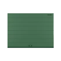 ДОРХАН Секционные ворота стальные 2200х2300 цвета RAL 6005 (зелёный) с дизайном 'широкая центральная полоса' без автоматики