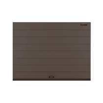 ДОРХАН Секционные ворота стальные 4700х2300 цвета RAL 3000 (коричневый) с дизайном 'широкая центральная полоса' с автоматикой