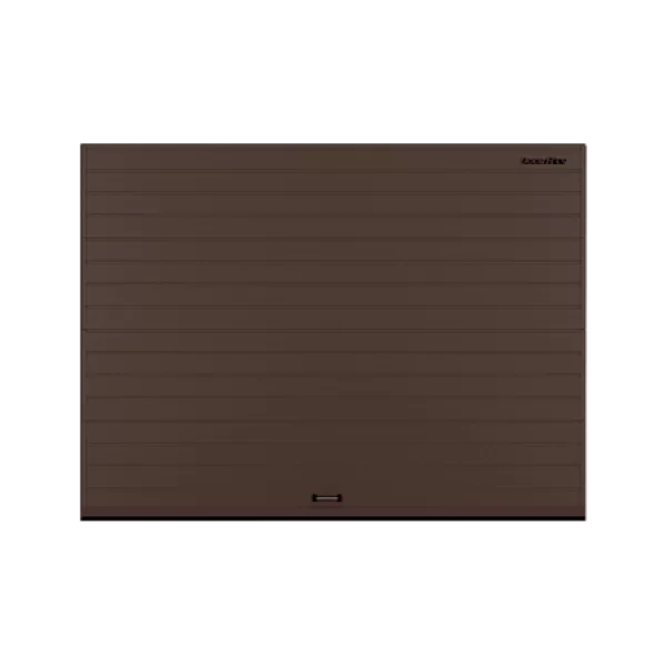 ДОРХАН Секционные ворота алюминиевые 2500х3000 цвета RAL 8017 (коричнево-красный) с дизайном 'доска' с автоматикой